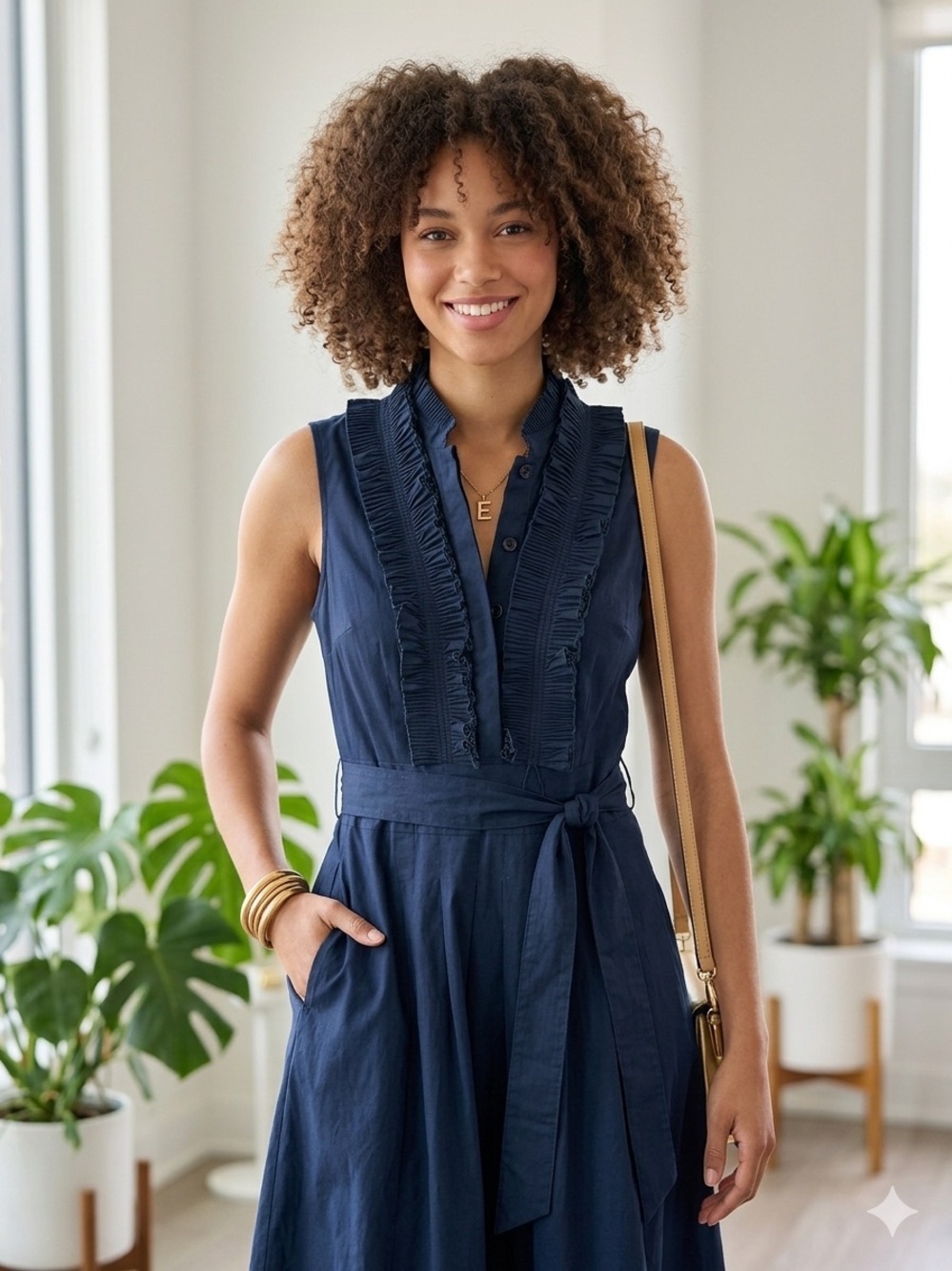 Eliza J Black Garment with Pink Brand Label